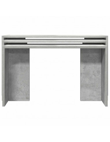 Tavolini Impilabili 3 pz Grigio Cemento in Legno Multistrato