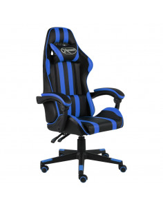 Sedia da Gaming Nero e Blu in Similpelle