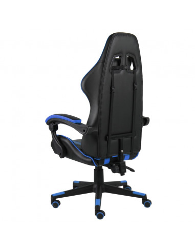 Sedia da Gaming Nero e Blu in Similpelle