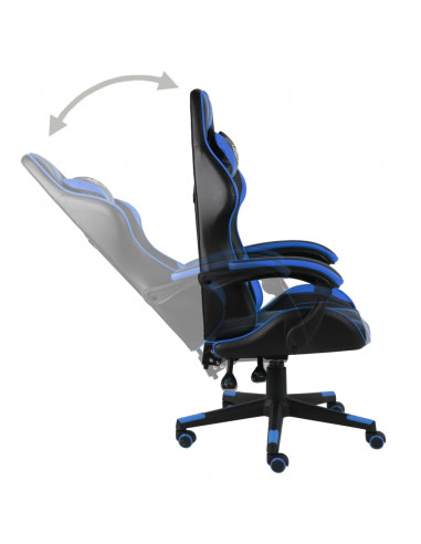 Sedia da Gaming Nero e Blu in Similpelle
