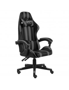 Sedia da Gaming Nero e Grigio in Similpelle