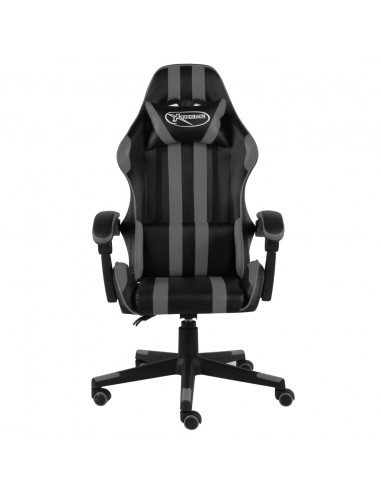 Sedia da Gaming Nero e Grigio in Similpelle