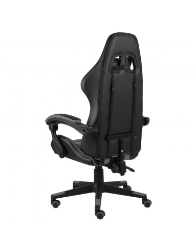 Sedia da Gaming Nero e Grigio in Similpelle