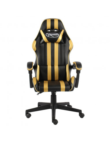 Sedia da Gaming Nero e Oro in Similpelle