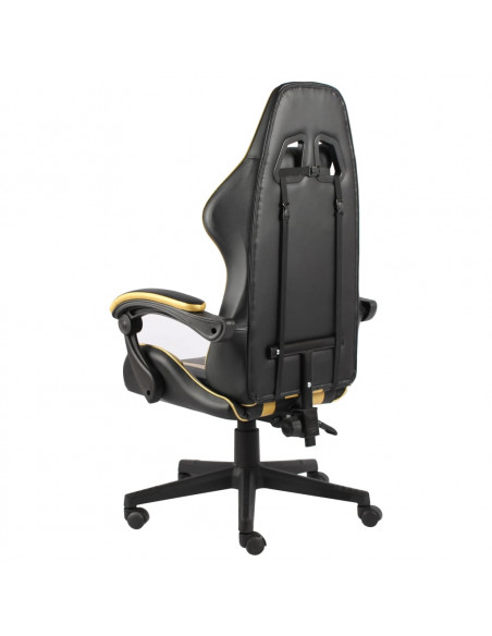 Sedia da Gaming Nero e Oro in Similpelle