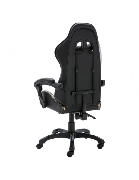 Sedia da Gaming Nera e Mimetica in Similpelle