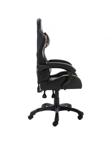 Sedia da Gaming Nera e Mimetica in Similpelle