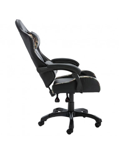 Sedia da Gaming Nera e Mimetica in Similpelle