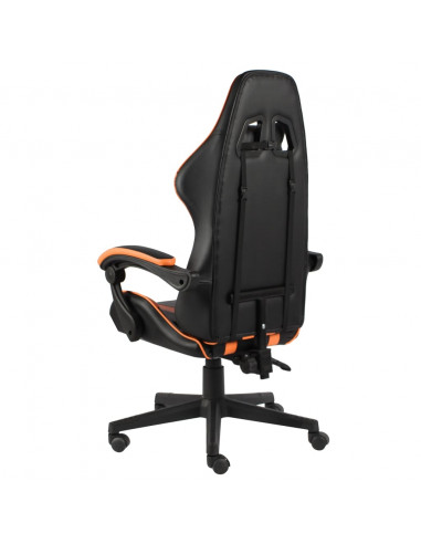 Sedia da Gaming Nero e Arancione in Similpelle