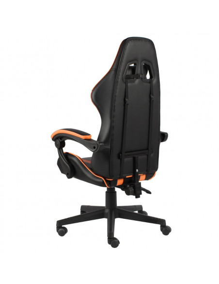 Sedia da Gaming Nero e Arancione in Similpelle