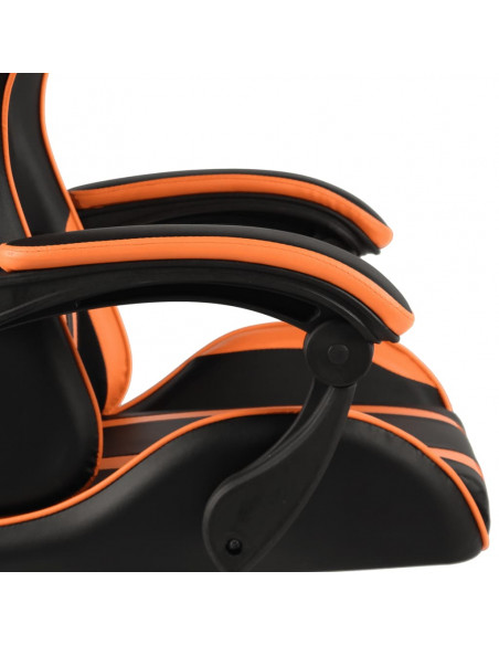 Sedia da Gaming Nero e Arancione in Similpelle