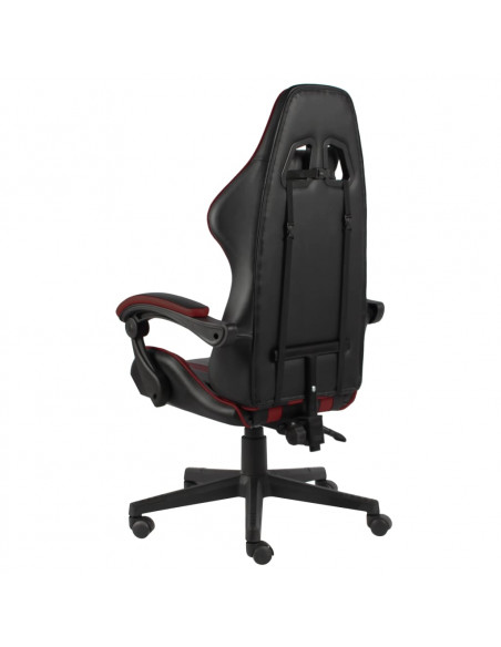 Sedia da Gaming Nero e Rosso Vino in Similpelle