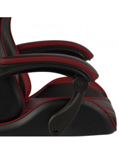 Sedia da Gaming Nero e Rosso Vino in Similpelle