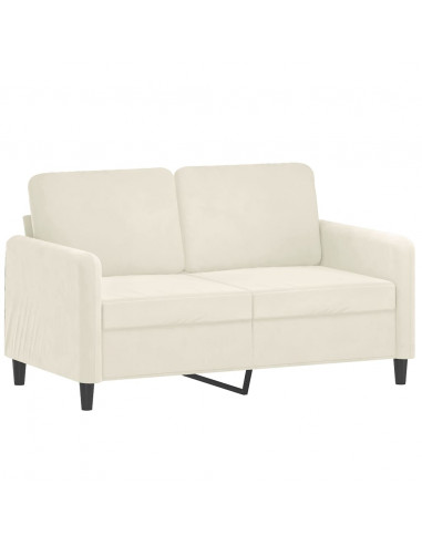 Set di Divani 3 pz Crema in Velluto