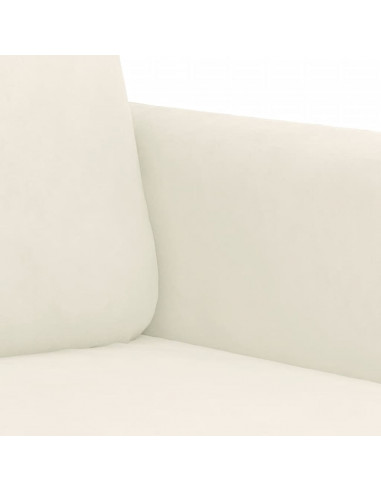 Set di Divani 3 pz Crema in Velluto