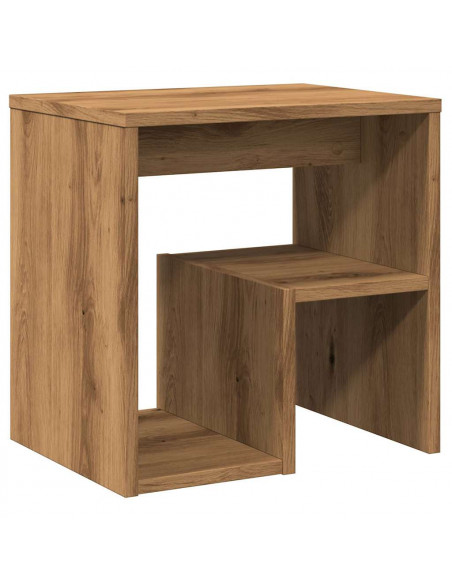 Comodini 2pz Rovere Artigianale 40x30x40 cm in Truciolato