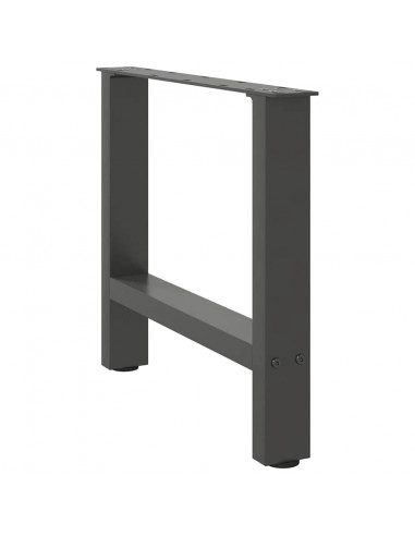 Gambe per Tavolino 2 pz Antracite 42×50 cm in Acciaio