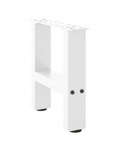 Gambe per Tavolino 2 pz Bianco 30×30 cm in Acciaio