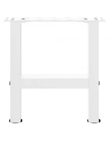 Gambe per Tavolino 2 pz Bianco 30×30 cm in Acciaio