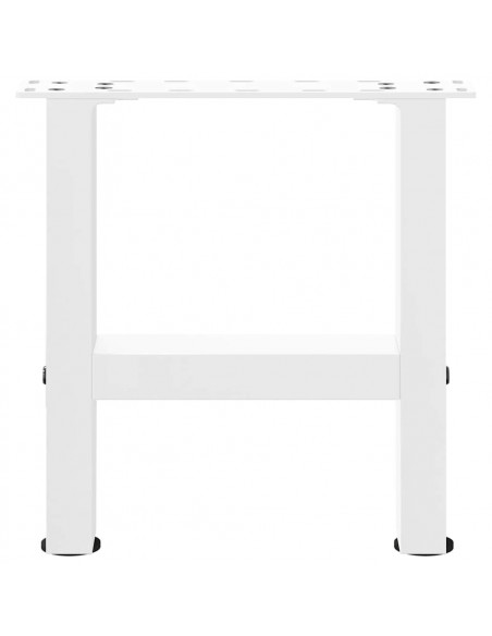 Gambe per Tavolino 2 pz Bianco 30×30 cm in Acciaio