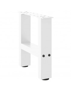 Gambe per Tavolino 2 pz Bianco 30×40 cm in Acciaio