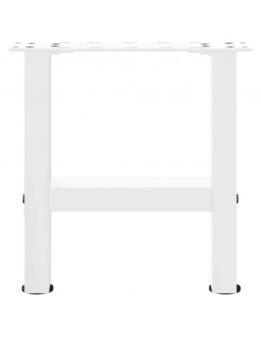 Gambe per Tavolino 2 pz Bianco 30×40 cm in Acciaio