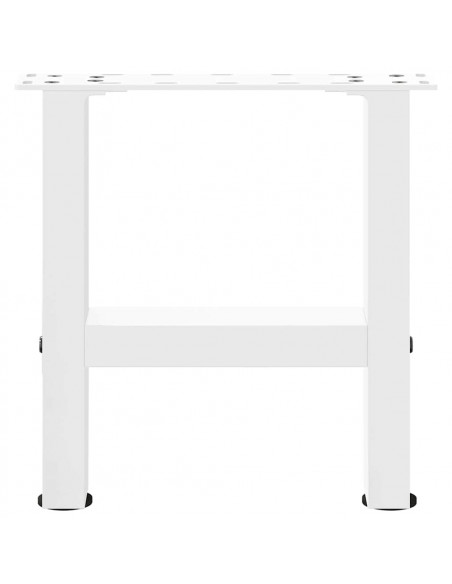 Gambe per Tavolino 2 pz Bianco 30×40 cm in Acciaio