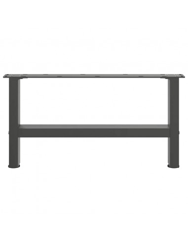 Gambe per Tavolino 2 pz Antracite 30×70 cm in Acciaio