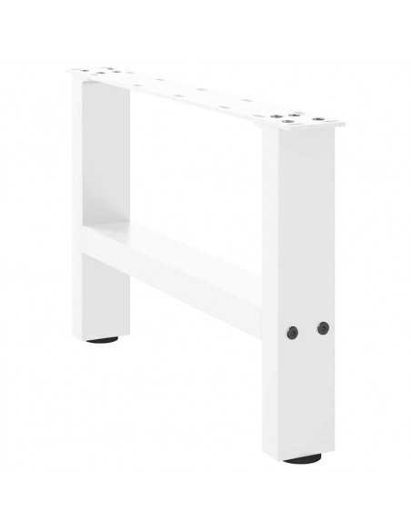 Gambe per Tavolino 2 pz Bianco 30×50 cm in Acciaio