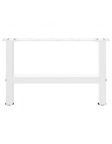 Gambe per Tavolino 2 pz Bianco 30×50 cm in Acciaio