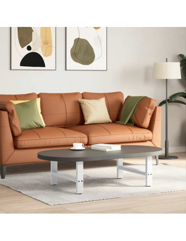 Gambe per Tavolino 2 pz Bianco 30×70 cm in Acciaio