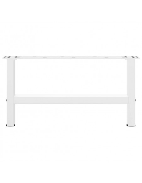 Gambe per Tavolino 2 pz Bianco 30×70 cm in Acciaio