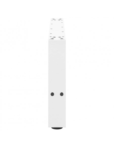Gambe per Tavolino 2 pz Bianco 30×70 cm in Acciaio