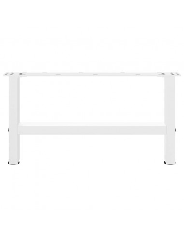 Gambe per Tavolino 2 pz Bianco 30×60 cm in Acciaio