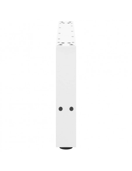 Gambe per Tavolino 2 pz Bianco 30×60 cm in Acciaio
