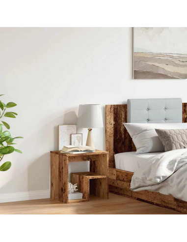 Comodino Legno Vecchio 40x30x40 cm in Truciolato