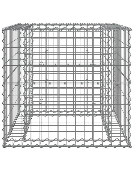 Cesto Gabbione Argento 70x70x65 cm Ferro Zincato