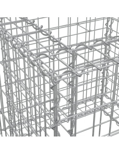 Cesto Gabbione Argento 70x70x65 cm Ferro Zincato
