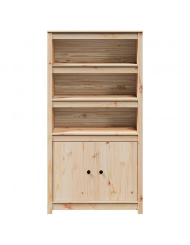 Credenza 80x35x154 cm in Legno Massello di Pino