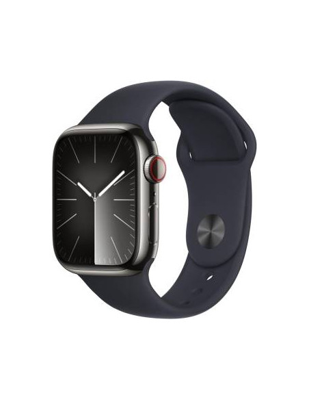 Apple Watch Serie9 Cell 41mm Steel Graphite Sport Bamd MidNight S/M MRJ83QL/A