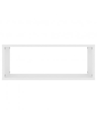 Mensole Parete a Cubo 6pz Bianche 60x15x23 cm Legno Multistrato