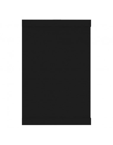 Mensole Parete a Cubo 4pz Nere 60x15x23 cm Legno Multistrato