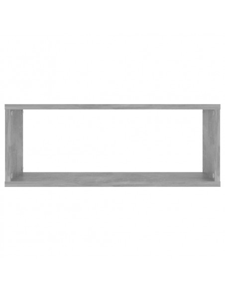 Mensole Parete a Cubo 2pz Grigio Cemento 60x15x23cm Multistrato