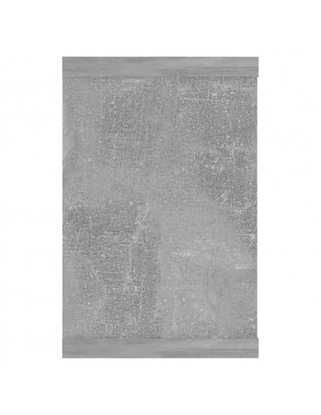 Mensole Parete a Cubo 2pz Grigio Cemento 60x15x23cm Multistrato