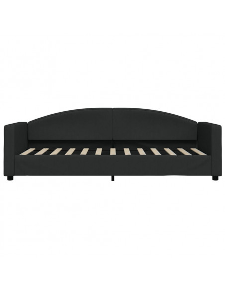 Letto da Giorno Nero 80x200 cm in Tessuto
