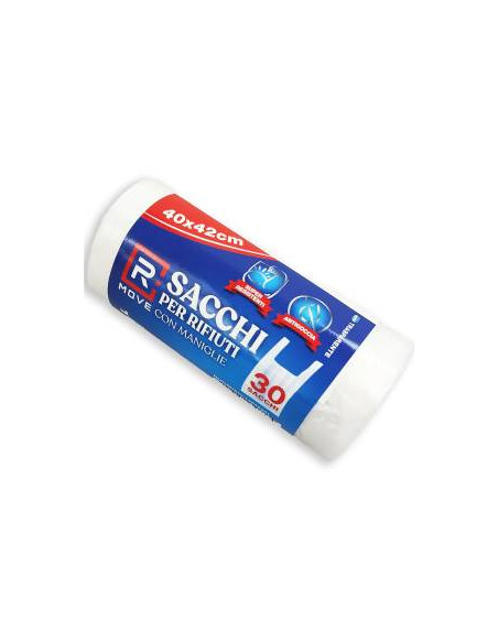 RMove 1Rotolo da 30 Sacchi Rifiuti 40x42cm con Maniglie Trasparenti