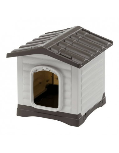 Cuccia esterno Ferplast 87252599 Dog Villa 50 Bianco e Nero Bianco e N