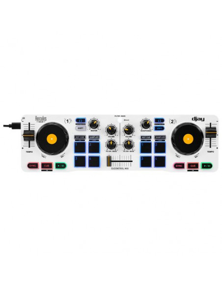 Controller disc jockey Hercules 4780955 DJCONTROL Mix Bluetooth White