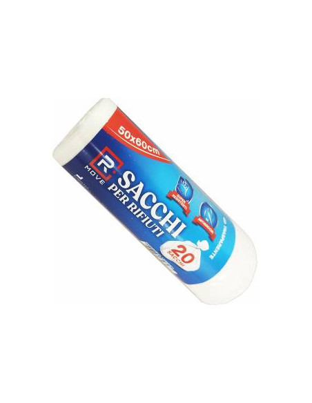 RMove 1Rotolo da 20 Sacchi Rifiuti 50x60cm Trasparenti
