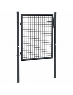 Cancello per Giardino in Acciaio Zincato 100x125 cm Grigio